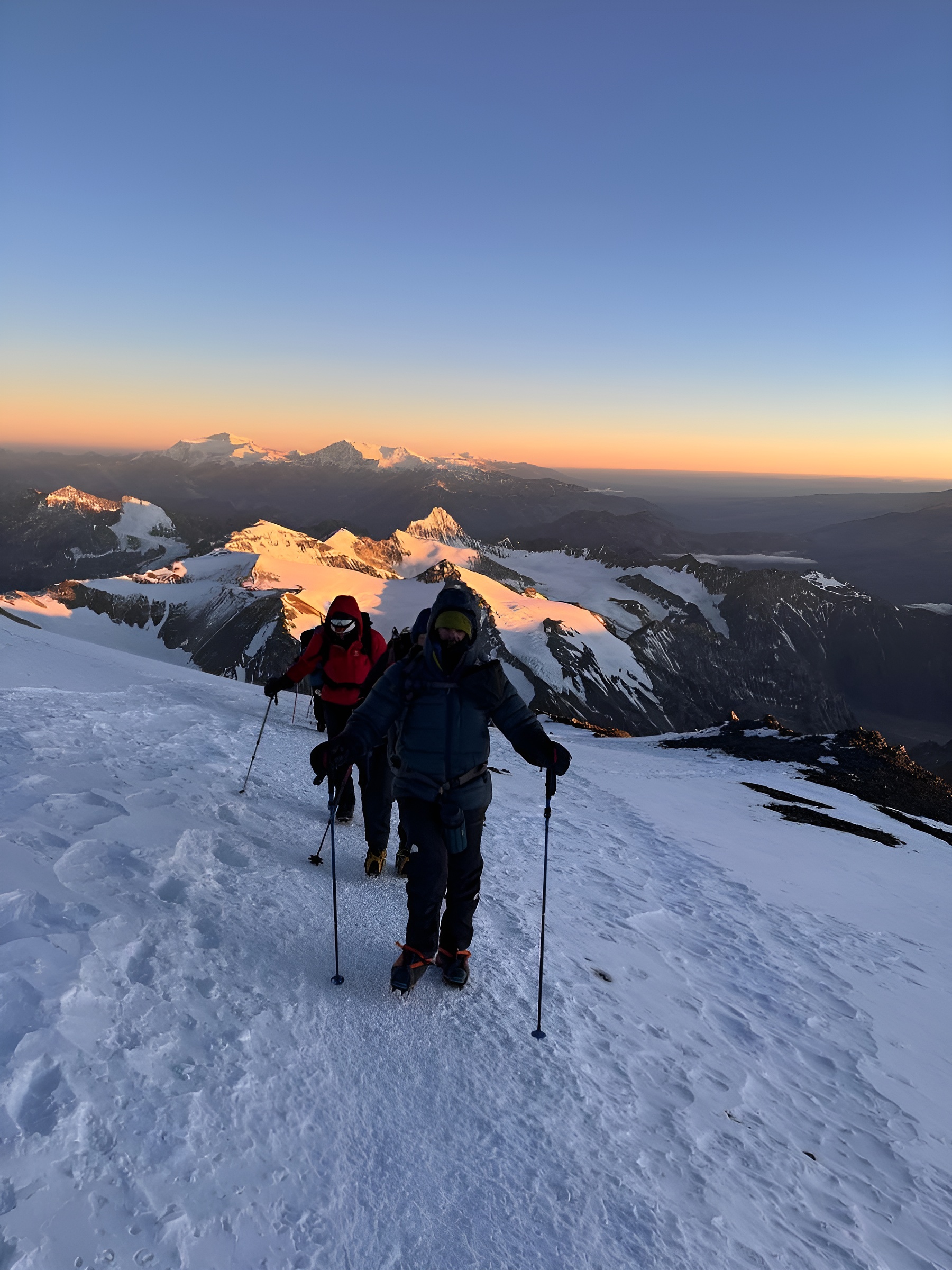 Lanko expedition members on the route to the Aconcagua summit